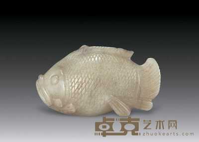 明 玉鱼 长7cm